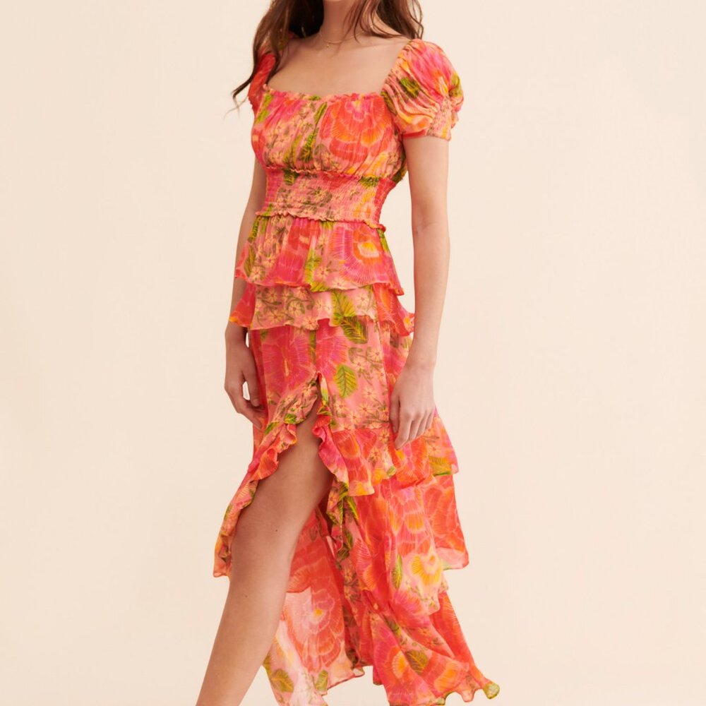 Farm Rio Blooming Floral Maxi Dress S
